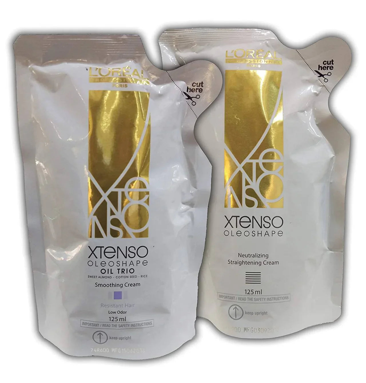 L'Oréal Smooth & Straight Rebounding Cream – Professional Hair Straightening Solution(400 ml each)
