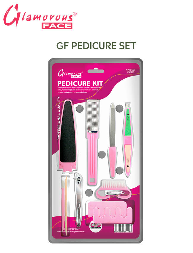 Glamorous Face Pedicure, Manicure Set Card Nail Clippers Kit Pedicure Care Tools, Mani Pedi Kit.