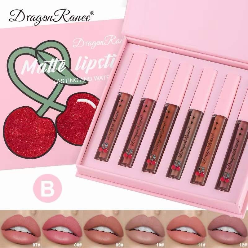 Dragon Ranee 6 piece lipgloos set nude and fashion shade