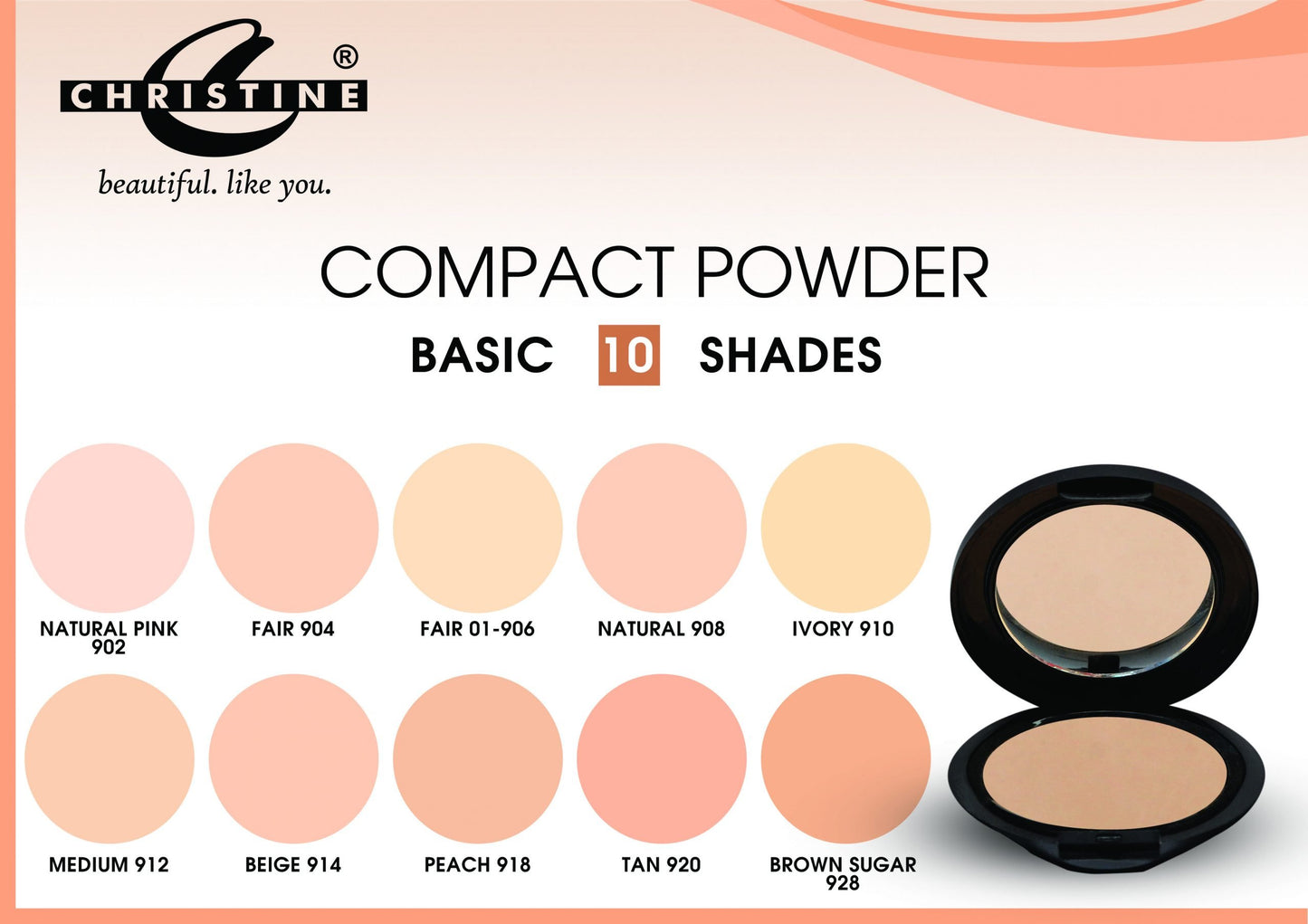CHRISTINE face powder all shades available