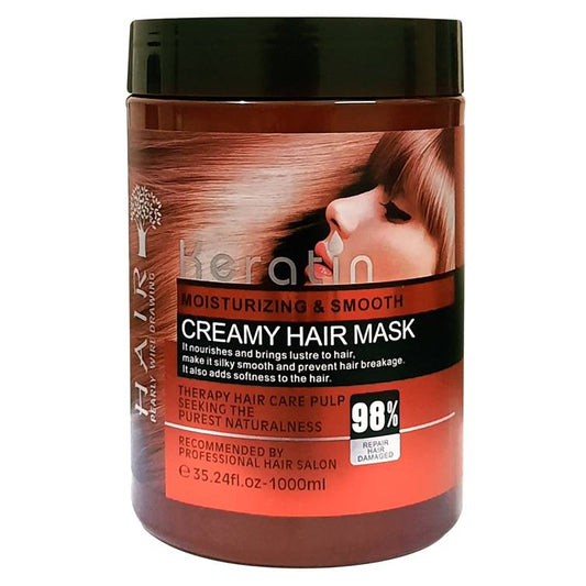 Keratin Creamy Hair Mask Moisturizing & Smooth 1000ml