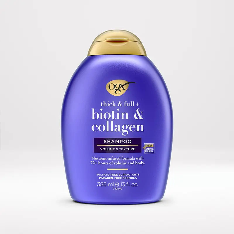 OGX Thick & Full + Biotin & Collagen Shampoo, Sulfate Free – 385ml