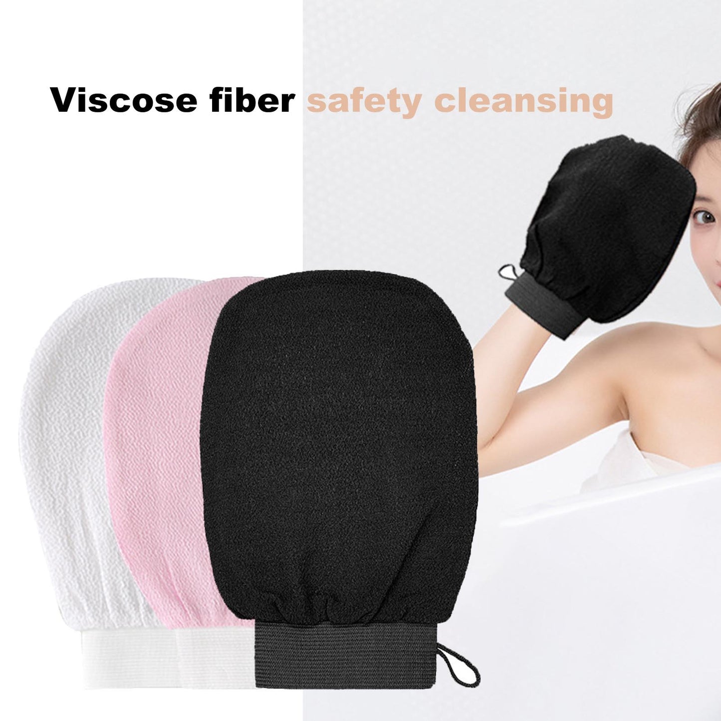 Shower Glove - High Elasticity, Exfoliating Gloves, Body Scrubber and Dead Skin Remover