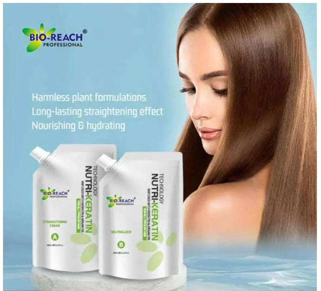 BIO-REACH hair straightening and neutrilizer cream with argon oil