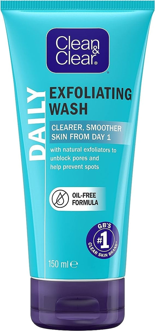 clean&clear oil free exfoliating face wash