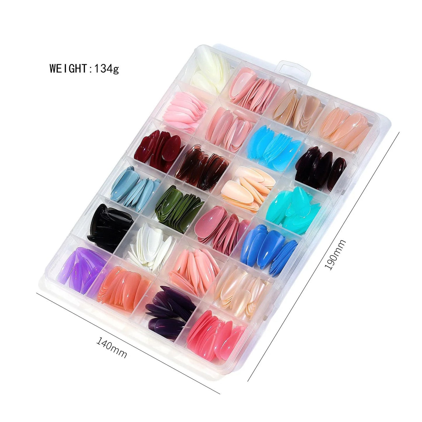 24 Sets Nails Tray (576 Pcs) with 1 Free Glue