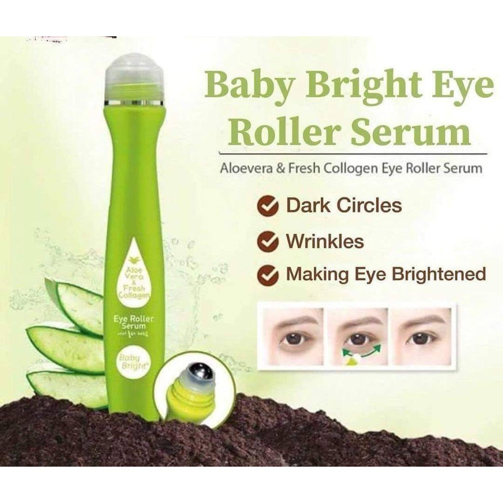 BABY BRIGHT ALOE VERA & FRESH COLLAGEN EYE ROLLER SERUM 15ML