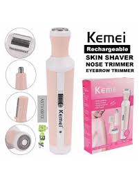 Electroginal Kemei KM-6637 4 in 1 Ladies Hair Clipper Professional 4 in 1 Women Razor Shaver Body Epilator Nose Facial Bikini Underarm Hair Removal Machine