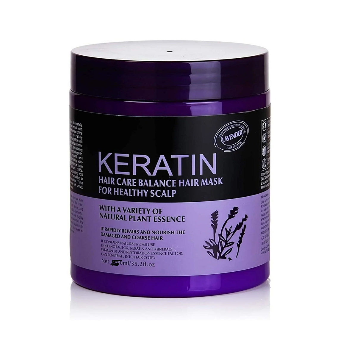 Lavender Hair Care Balance Keratin Hair Mask & Hair Treatment for Healthy Scalp 500ml