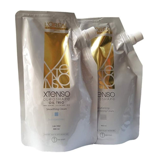 L'Oréal Smooth & Straight Rebounding Cream – Professional Hair Straightening Solution(400 ml each)