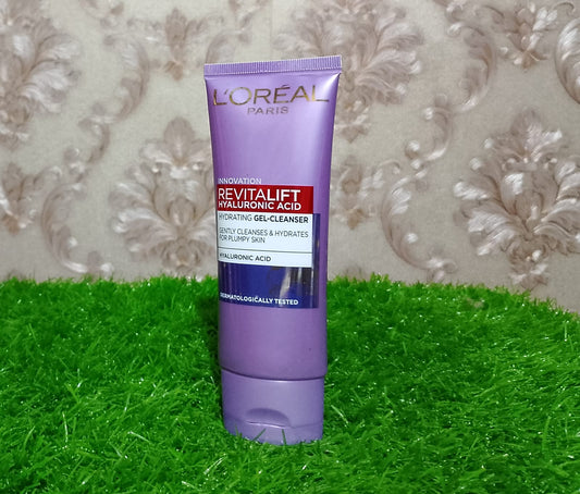 L'Oreal Paris Revitalift Hyaluronic Acid Hydrating Gel-Cleanser, Gently Cleanses & Hydrates For Plumpy Skin 100 ml